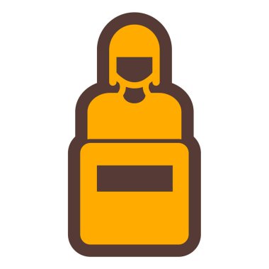 Maske takan bir kadının vektör çizimi