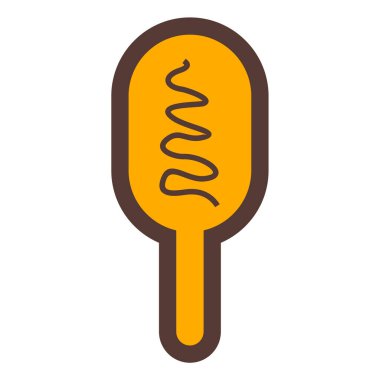 Yiyecek ve içecek ikonunun vektör illüstrasyonu