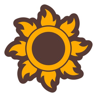 Güneş Simgesi Vektör illüstrasyonu