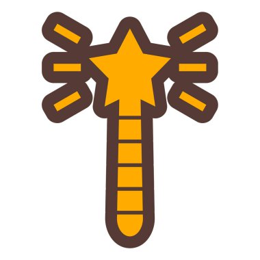 Web ve mobil uygulama tasarımınız için beyaz arkaplanda izole edilmiş yıldız simgesi vektörü, balta logosu konsepti