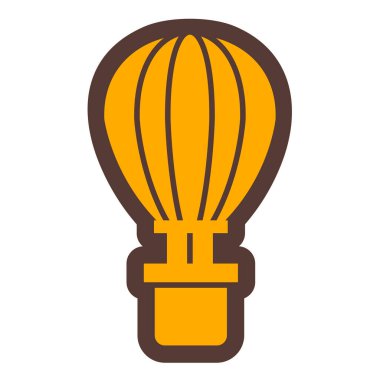 Sıcak hava balonu ikonu. Web için aerostat vektör simgelerinin özet çizimi