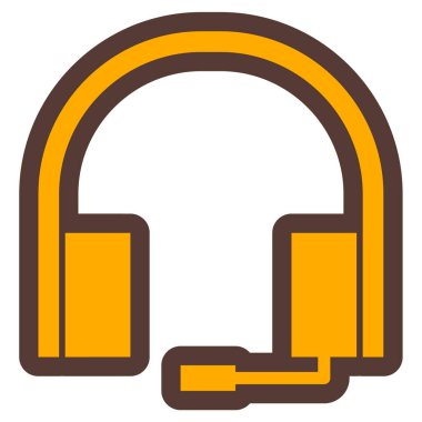 Kulaklık. Web simgesi basit illüstrasyon