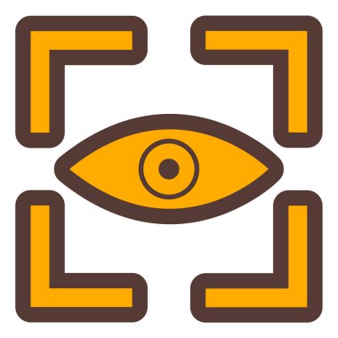 Göz. Web simgesi basit illüstrasyon