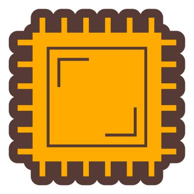 Çip. Web simgesi basit illüstrasyon