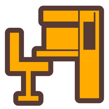 Sandalye. Web simgesi basit illüstrasyon