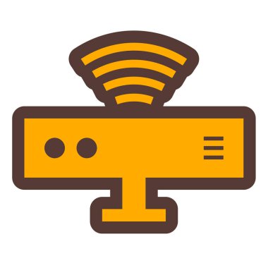 Kablosuz. Web simgesi basit illüstrasyon