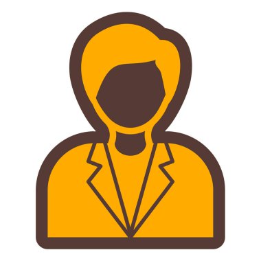 Kadın. Web simgesi basit illüstrasyon