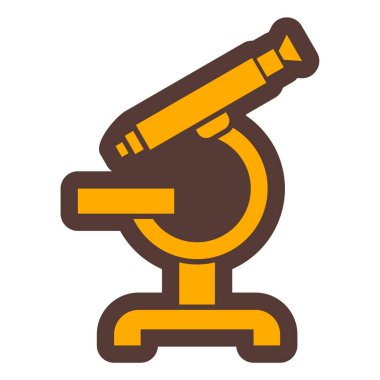 Mikroskop. Web simgesi basit illüstrasyon
