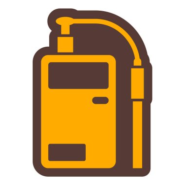 Bir gaz kabı simgesinin vektör illüstrasyonu