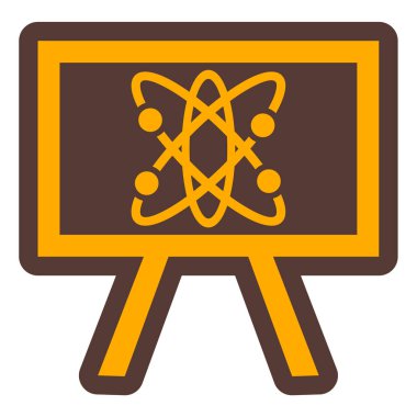 Bilim ve eğitim konsepti ikonu. Web tasarımı için çalışma tahtası vektör simgelerinin basit çizimi