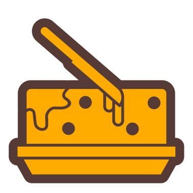 Yemek. Web simgesi basit illüstrasyon