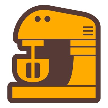 Mutfak gereçleri simgesi. Web için kahve öğütücü vektör simgelerinin özet çizimi