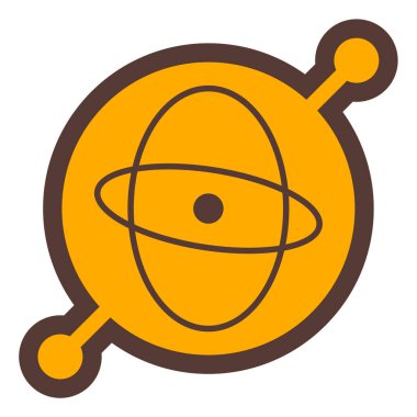 atom. Web simgesi basit illüstrasyon