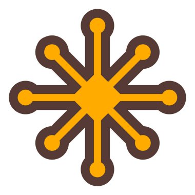 Kar tanesi. Web simgesi basit illüstrasyon