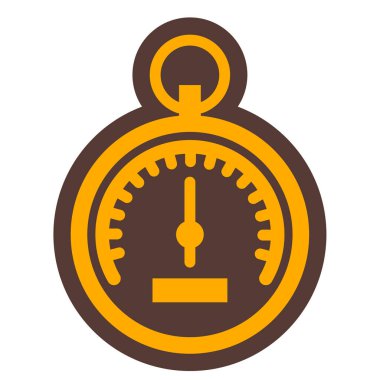 Kronometre simgesi. ana hatlı kronometre vektör resimleme sembolü