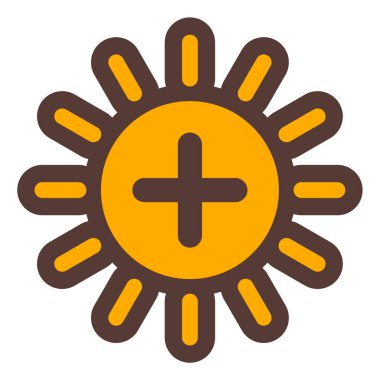 Güneş Simgesi Vektör illüstrasyonu