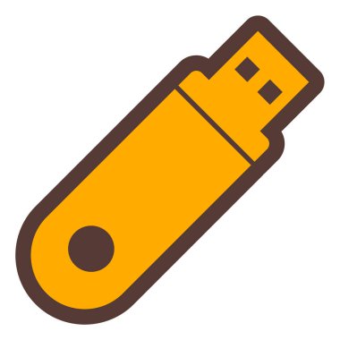 USB flash disk simgesi. vektör illüstrasyonu
