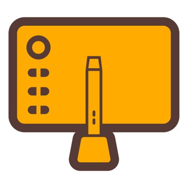 Bilgisayar. Web simgesi basit illüstrasyon