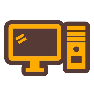 Bilgisayar monitörü. Basit resimleme