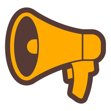 Megafon. Web simgesi basit illüstrasyon