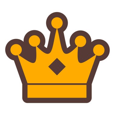 Taç ikonu. vektör illüstrasyonu