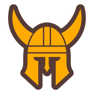 Viking kask kutsal kişilerin resmi, vektör çizim