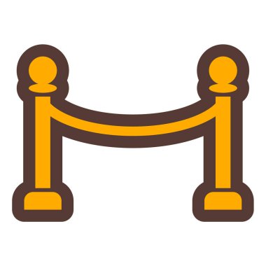 bariyer düz ikon vektör çizimi