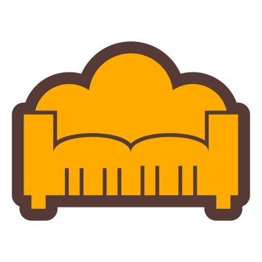 Kanepe. Web simgesi basit illüstrasyon