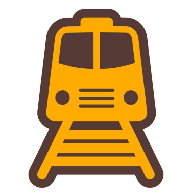 tren. Web simgesi basit illüstrasyon