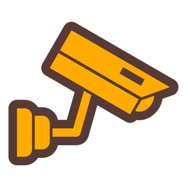 Güvenlik kamerası simgesi. Düz dizayn. vektör illüstrasyonu.