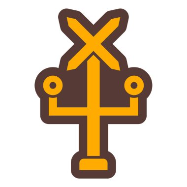 Bir çapraz simgenin vektör illüstrasyonu