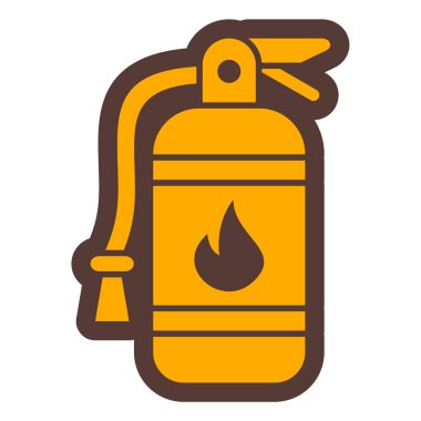 Yangın söndürme ikonu. Web için gaz hidrantı vektör simgelerinin özet çizimi