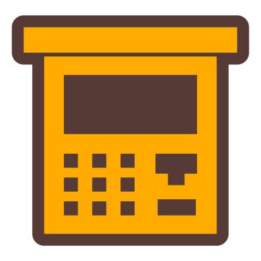 ATM 'de. Web simgesi basit illüstrasyon