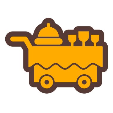 yiyecek dağıtım simgesi vektör illüstrasyonu