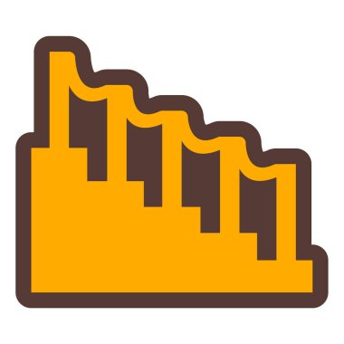 merdiven düz renk vektörü simgesi