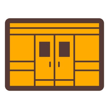 Kapılar. Web simgesi basit illüstrasyon