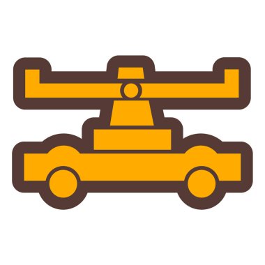 Araba ikonu. Denizaltı vektör simgelerinin özet çizimi.