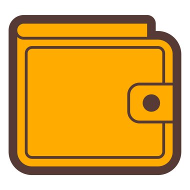 Cüzdan. Web simgesi basit illüstrasyon