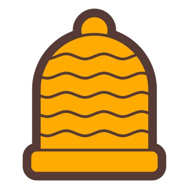 Noel şapkası simgesi vektör illüstrasyonu