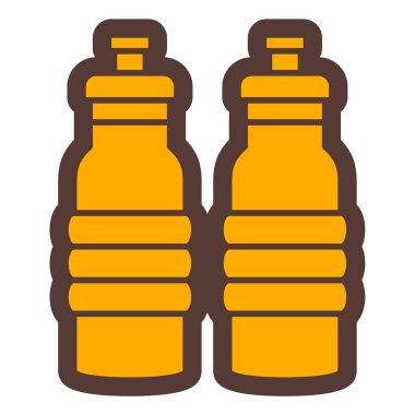 Şişe simgesi. Web için bira içecek vektör simgelerinin basit bir çizimi