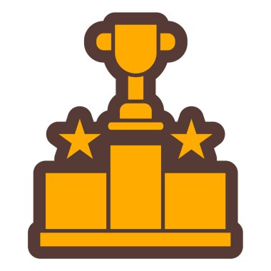 Kupa. Web simgesi basit illüstrasyon