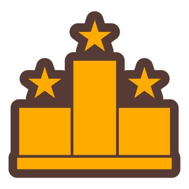 Podyum. Web simgesi basit illüstrasyon