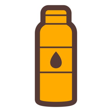 Yağ şişesi ikonu. Web için su kavanozu vektör simgelerinin özet çizimi