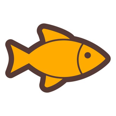 Balık. Web simgesi basit illüstrasyon