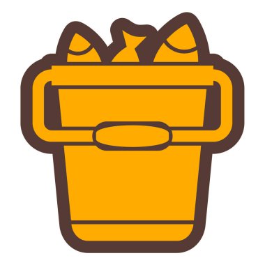 Kova. Web simgesi basit illüstrasyon