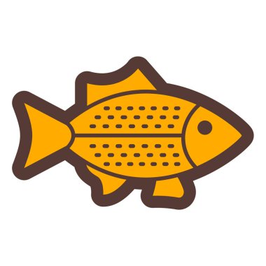 Balık. Web simgesi basit illüstrasyon