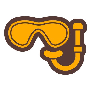 scuba dalış maskesi ikon vektör illüstrasyon tasarımı