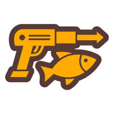 balık simgesi vektör illüstrasyonu