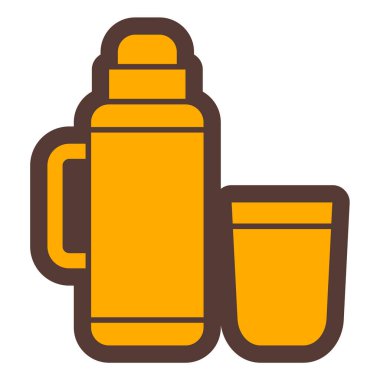 Süt şişesi ikonu. Web için su kavanozu vektör simgelerinin özet çizimi