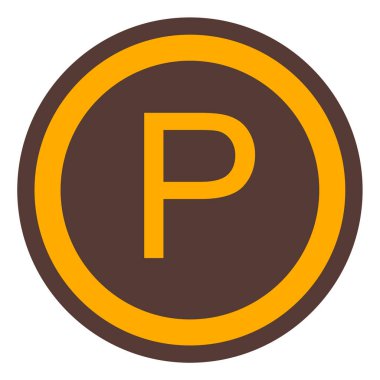 Park işaretinin vektör çizimi